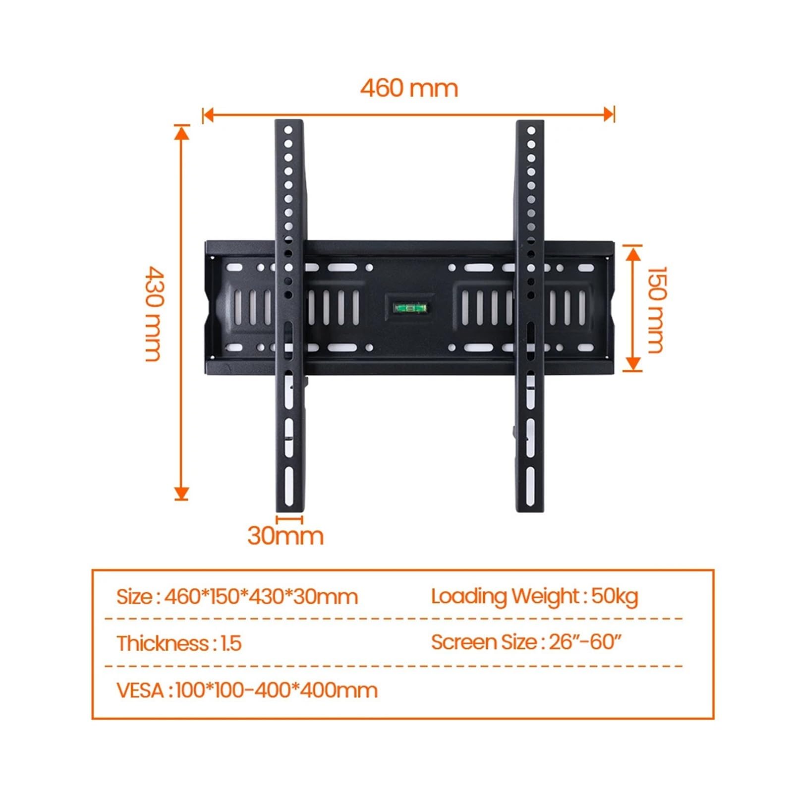 Soporte Universal for TV, for Soporte Reforzado Ajustable con Inclinación De 26 A 60 Pulgadas