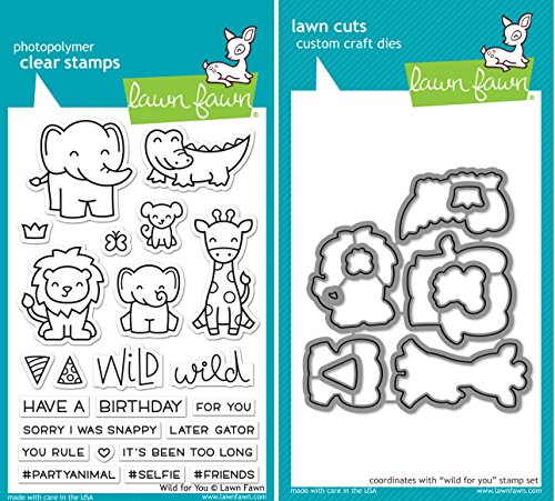 Lawn Fawn Wild for You Stamp and Die Bundle (LF1413) and (LF1414)