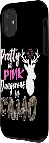 Miniatura 2 de Funda divertida para iPhone 11 de camuflaje rosa para mujer, diseño de cazadores de ciervos