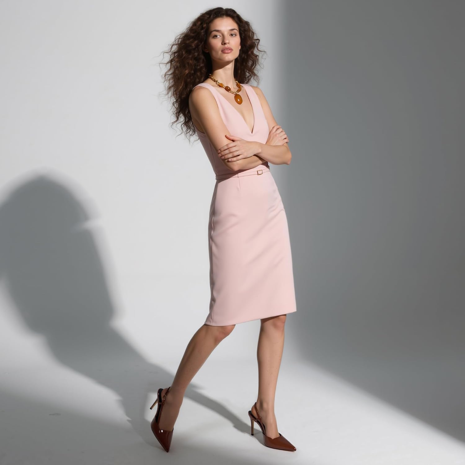 Closed Toe Slingback Heels Women Pumps Strappy Pointed Toe Stiletto Heels for Women Wedding Party Dress Shoes - Image 8