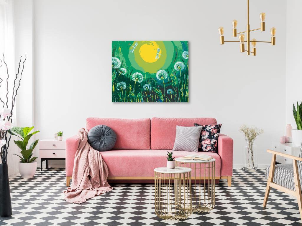 Malowanie według numerów - Kwiaty i belki 40 x 50 cm z blejtramem (już napięte)