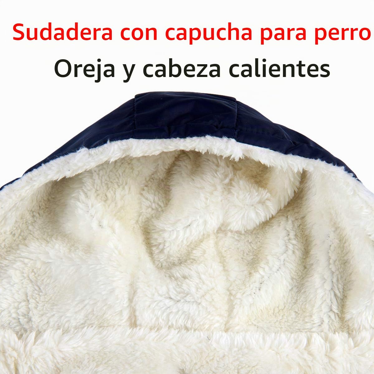 JoyDaog - Sudadera con capucha para perro con forro polar cálido en invierno, chaqueta con capucha para perros pequeños, color azul, talla M