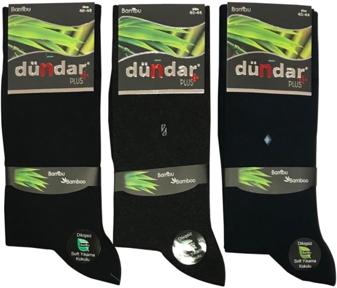 Men's Crew Socks 3-Pair Pack Plus Size, Black - Multicolor, Standart