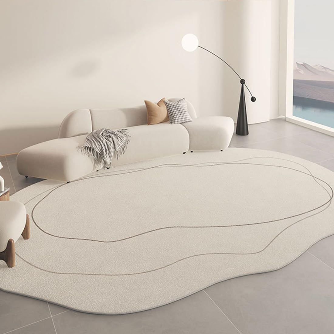 Tapis moderne irrégulier épais et confortable pour animaux domestiques, salon 100x200