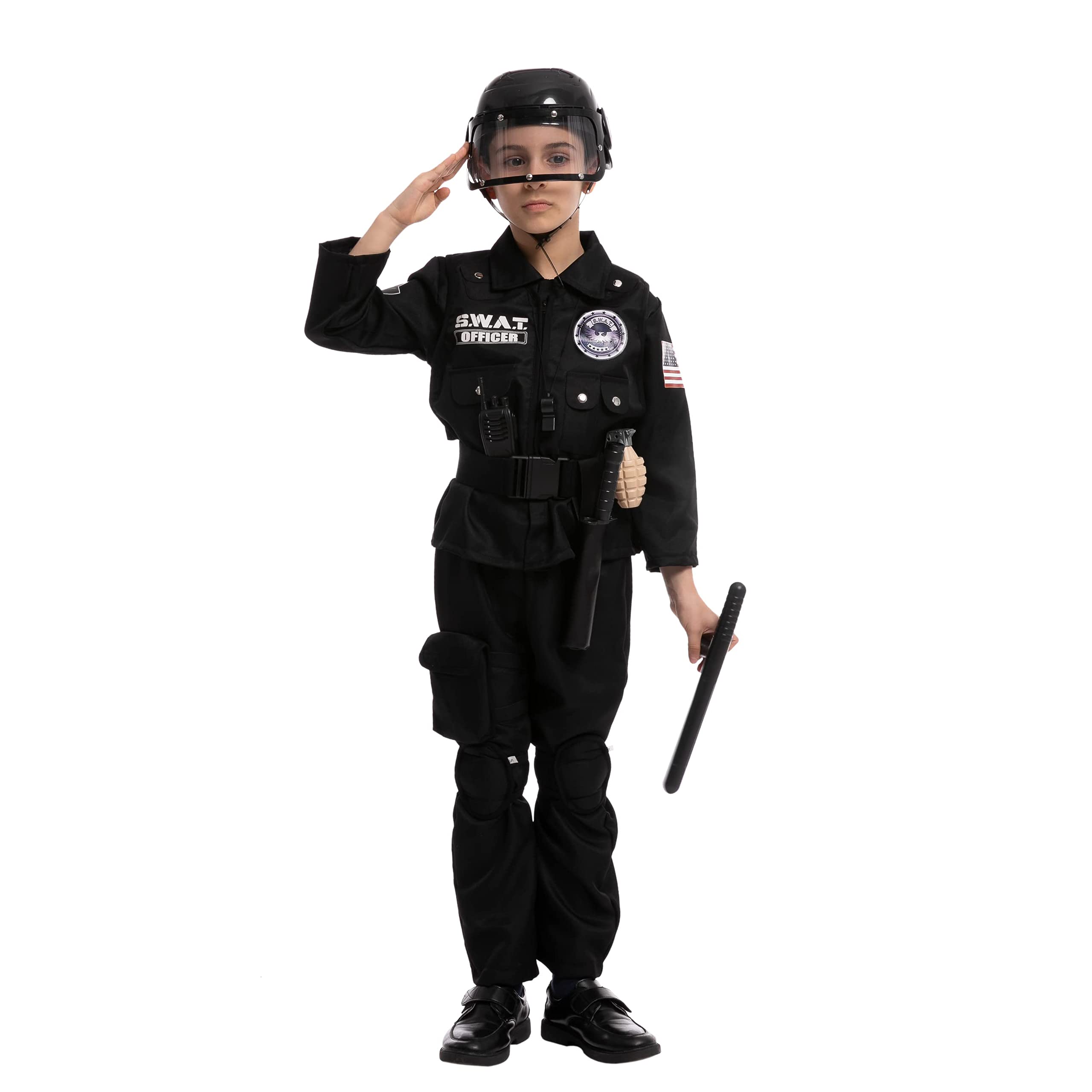 Buy SWAT Officer Costume for Kids Halloween Party, TrickorTreat