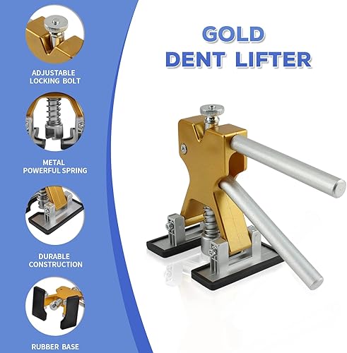 Miniatura 5 de Kit de reparación de abolladuras sin pintura, kit de eliminación de abolladuras ajustable, herramientas de reparación de abolladuras con levantador