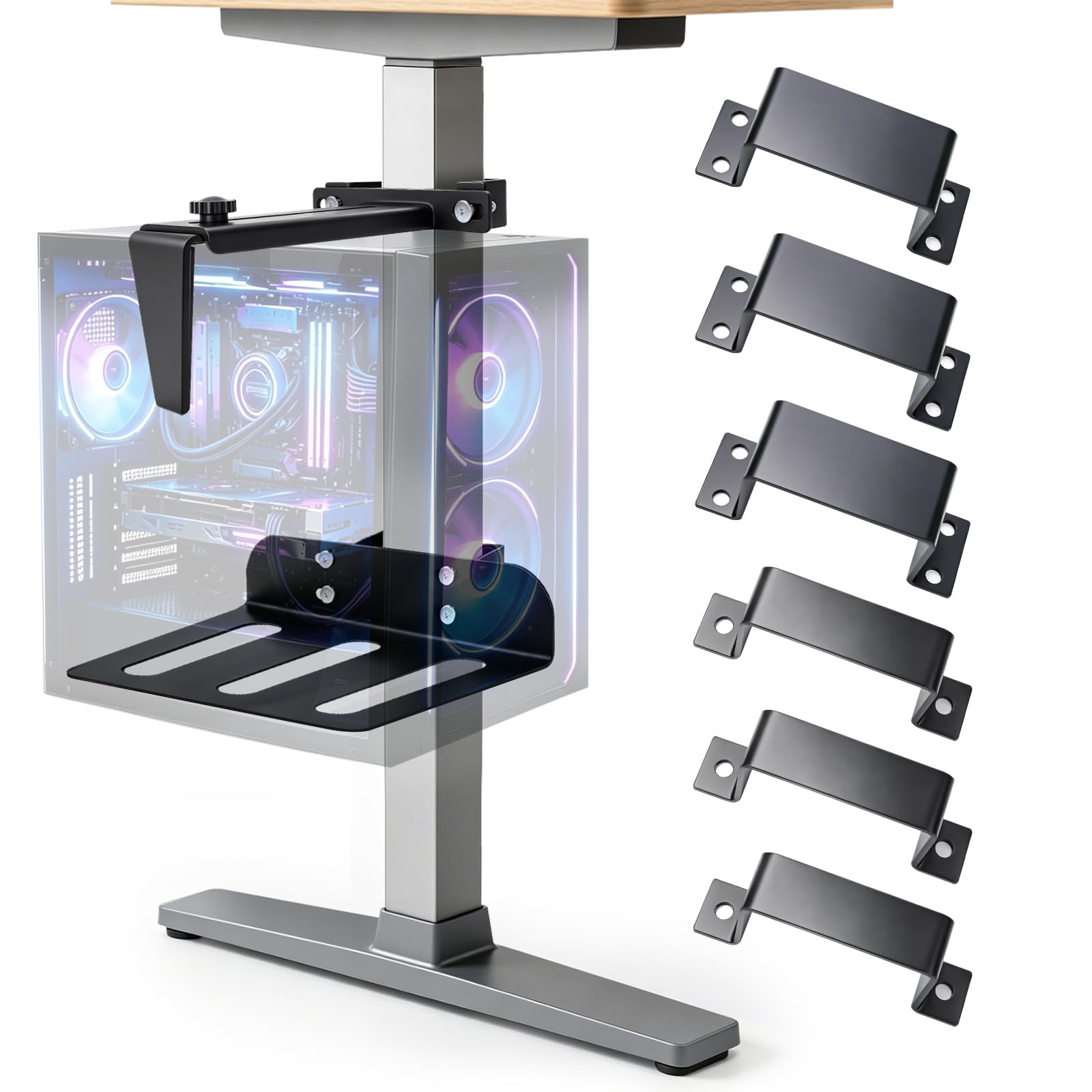 Photo 1 of Aetherforge Under Desk PC Mount, Clamp-On CPU Holder