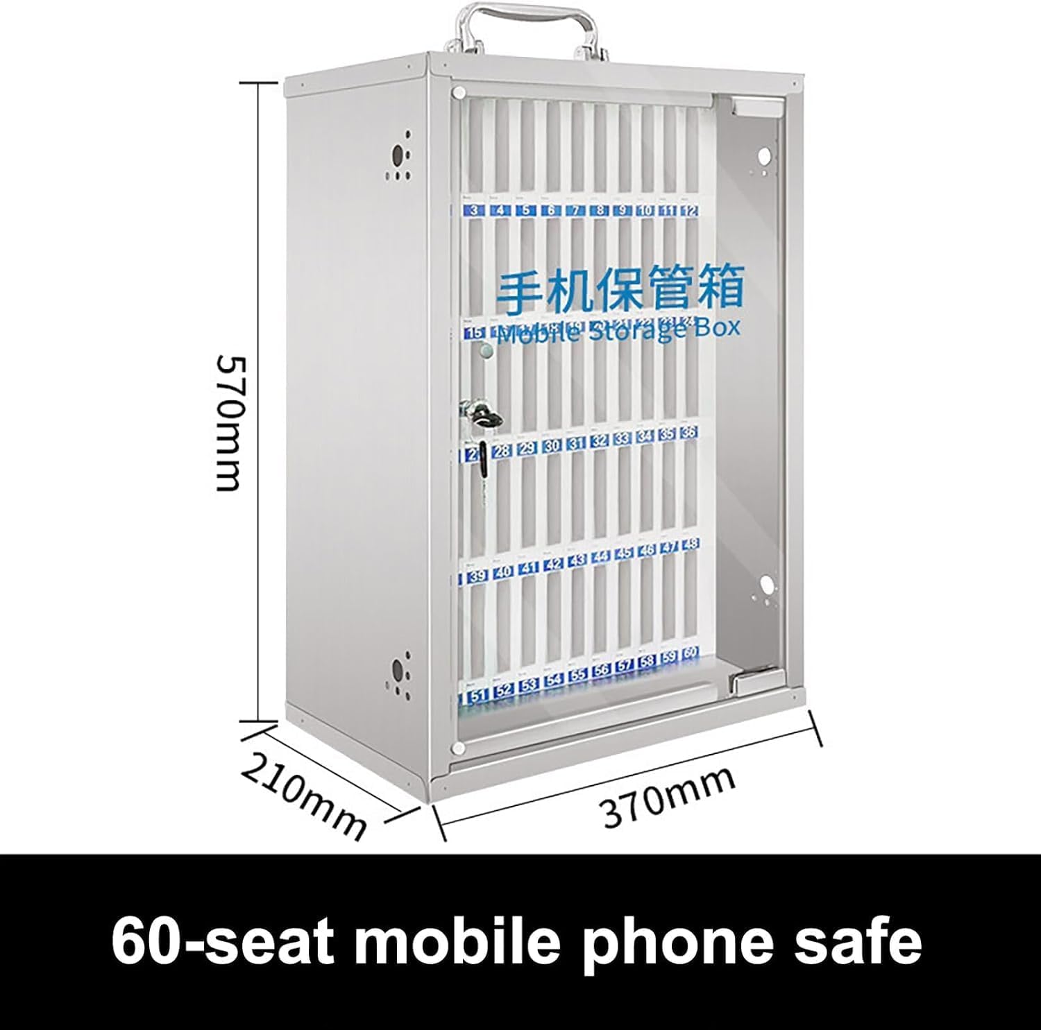 Workshop Mobile Management Cabinet Storage Cabinet Suitable for Offices and Classrooms(60 Slots)