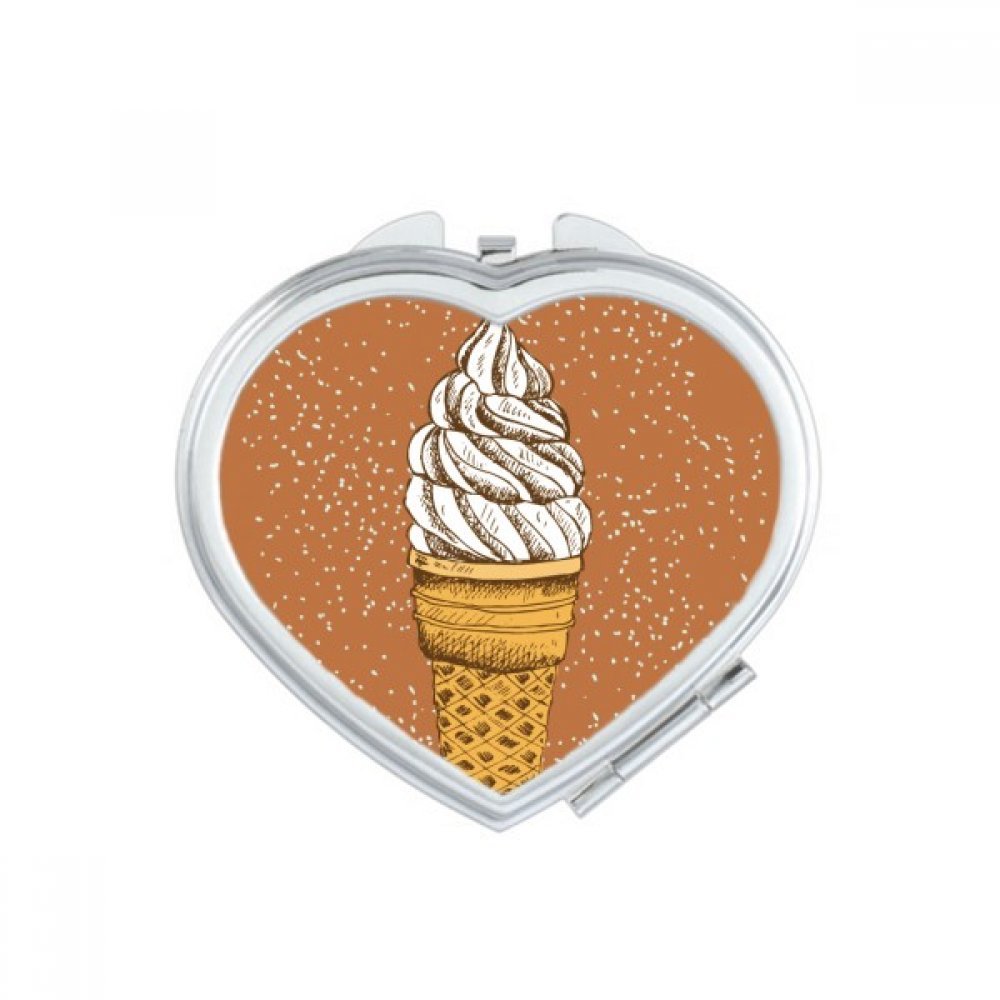 Miroir de Maquillage Compact DIYthinker Motif Crème au Chocolat