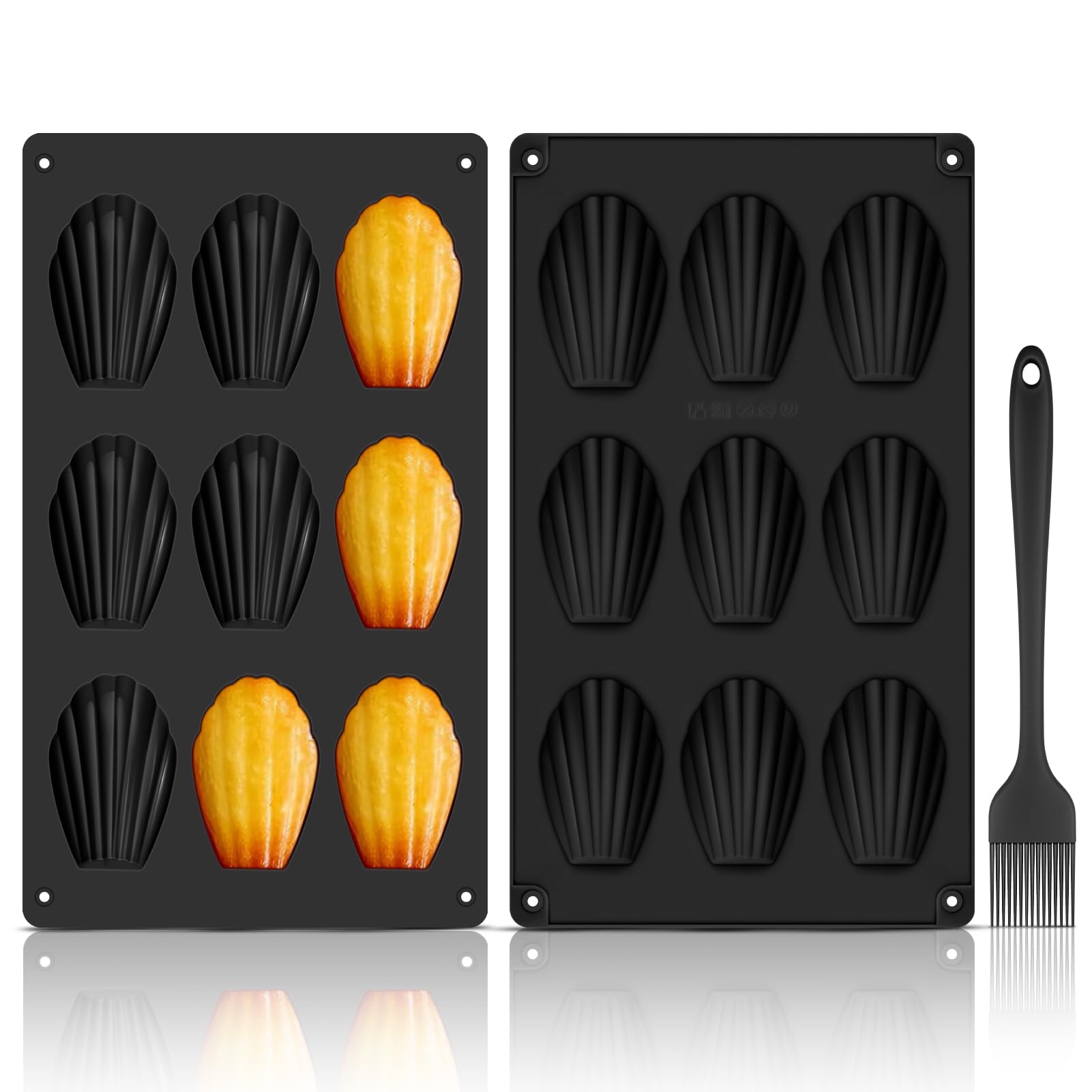 Set Di Stampi In Silicone Per Madeleines, Teglia Antiaderente Da 15 O 9 Cavità, Resistente Al Calore, Multifunzionale (fai Da Te Dolci, Cioccolato, Ghiaccio) - 4