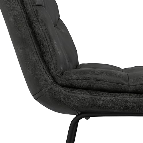 Miniatura 213 de SIMPLIHOME Randolph - Taburete moderno de mediados de siglo de madera curvada de 28 pulgadas (juego de 2) en piel sintética vegana gris piedra para