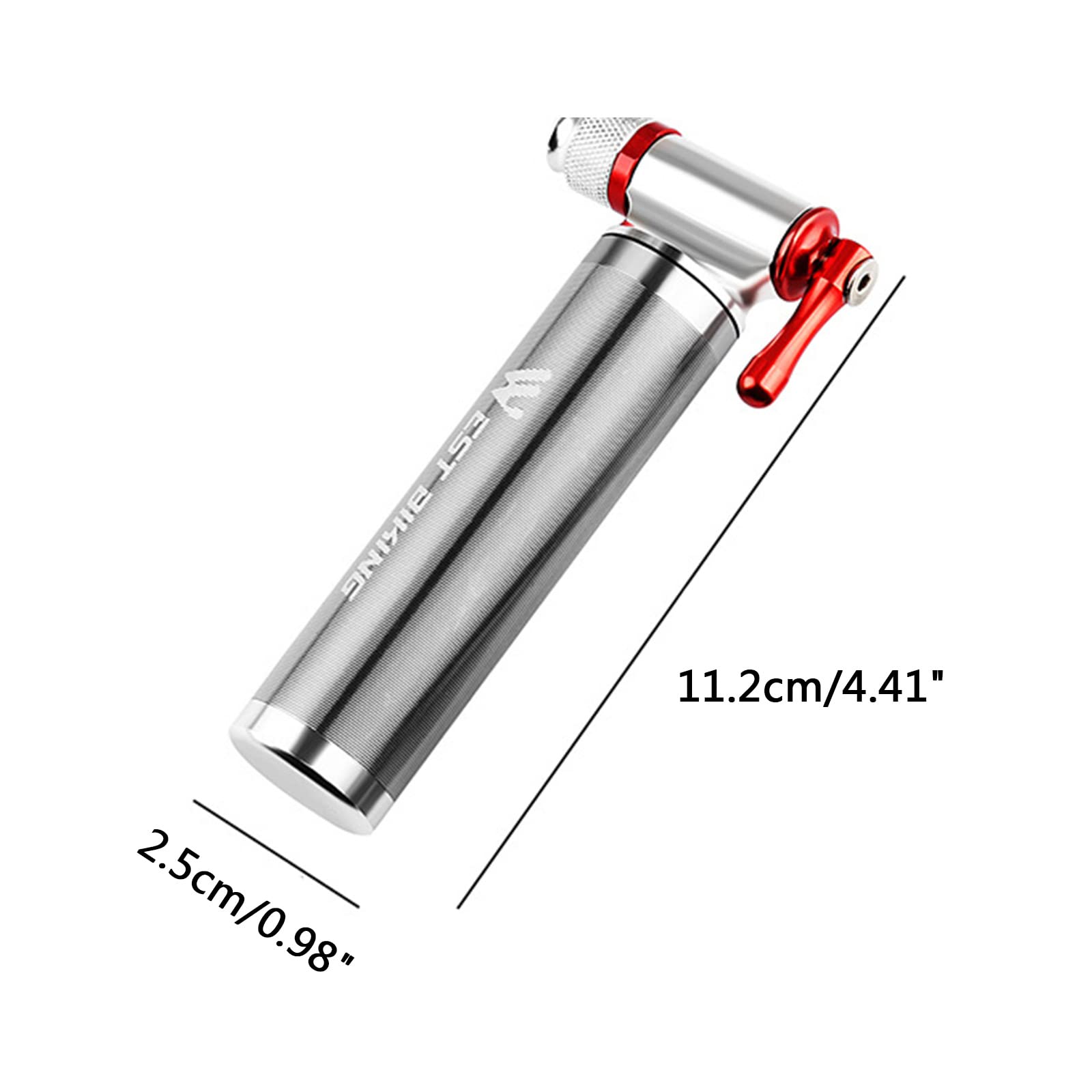 Aluminum CO2 Tire Tube Mini Bicycle Pumps CO2 Cartridge for Bicycle Schrader Presta Adapter Bike Inflator Bicycle Mini Co2 Co2 Inflator for Bike Tires Co2 Cartridges Co2