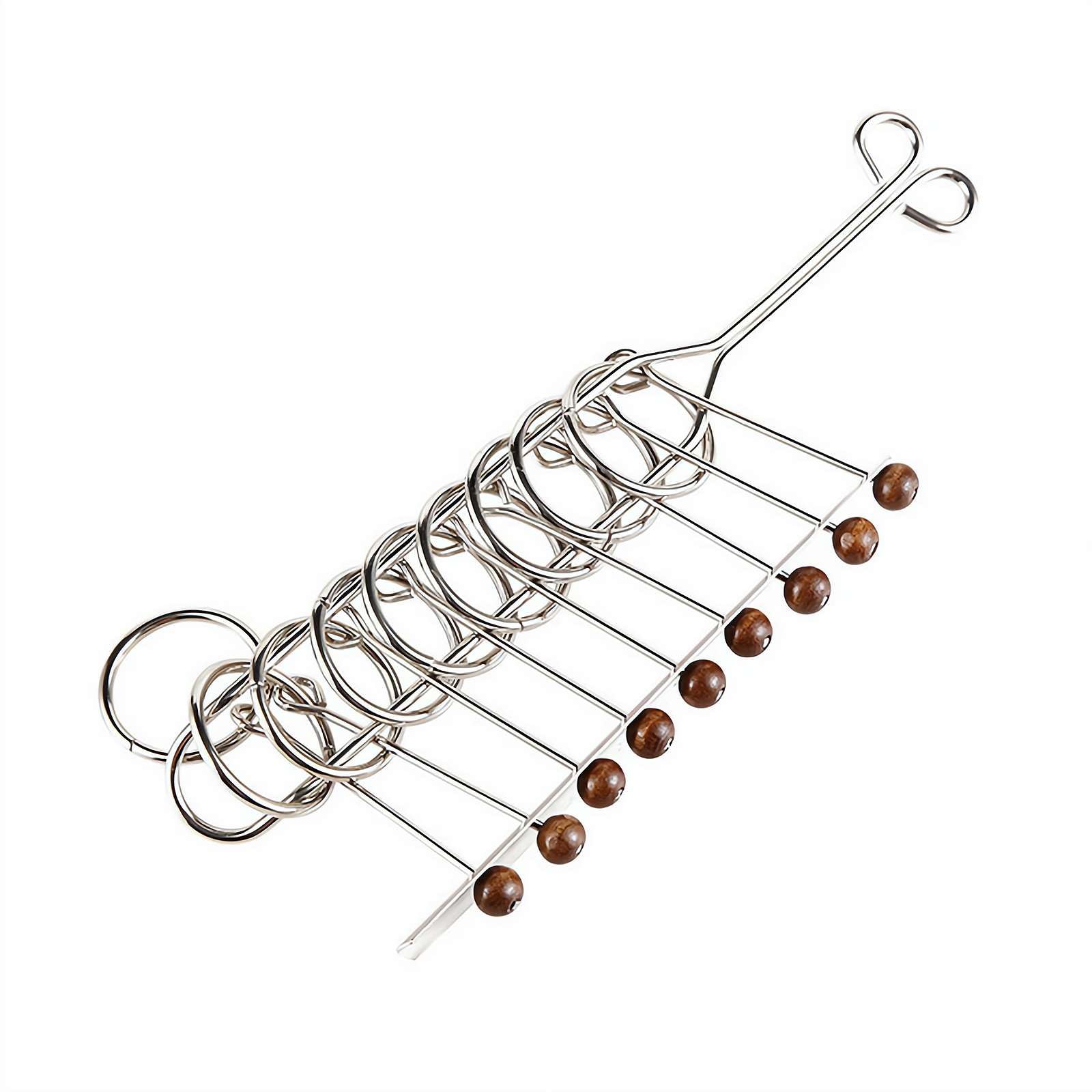 Traditional Brain Teaser Classical Metal Chinese 9 Linked Rings Puzzle Toys (22cm 9 rings)