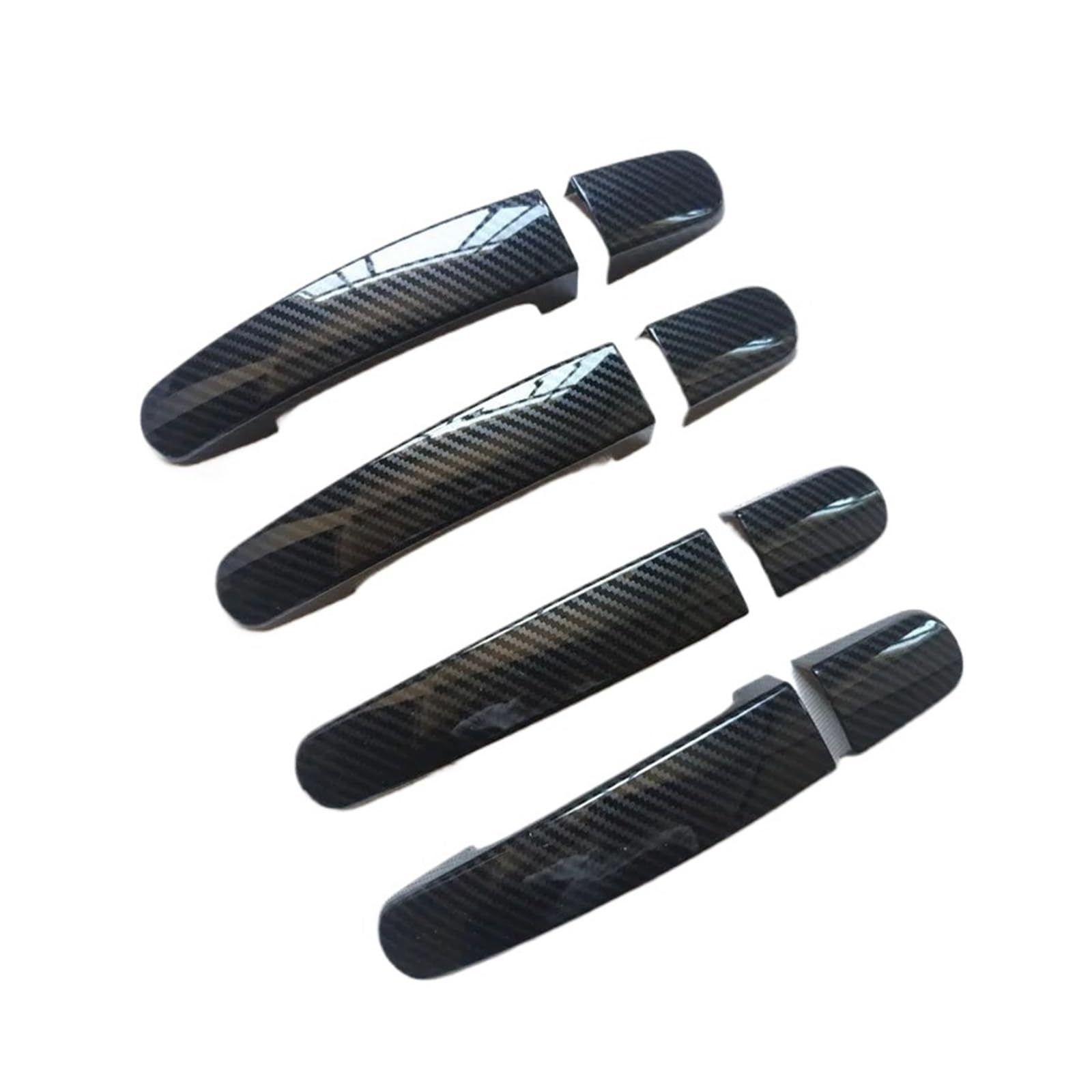 Sauanmnktp 4 Exterior Door Handle For Car For Transit Custom Tourneo 201 2017 2019 2020 Accessories Door Handle Cover Trim Plastic Imitation Carbon Fiber(4)