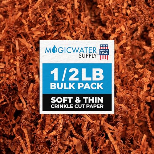 MagicWater Crinkle Cut Paper - Soft and Thin - 1/2LB - Rust