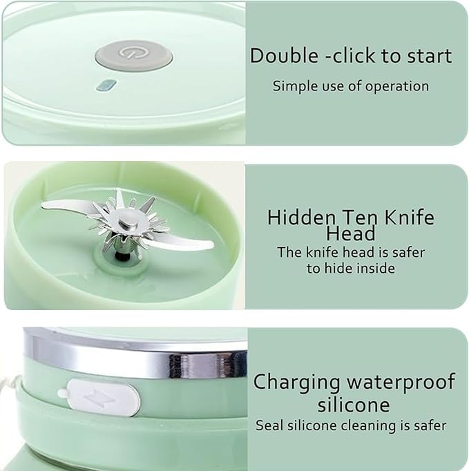 Extractor de Jugos Portátil y Licuadora de 0.8 L con USB y T miniatura 5