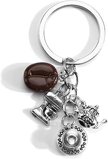 Coffe Keychain Vintage Keychain Barista Gifts Coffee Gifts for Women Men Friends Lovers Barista Birthday Christmas