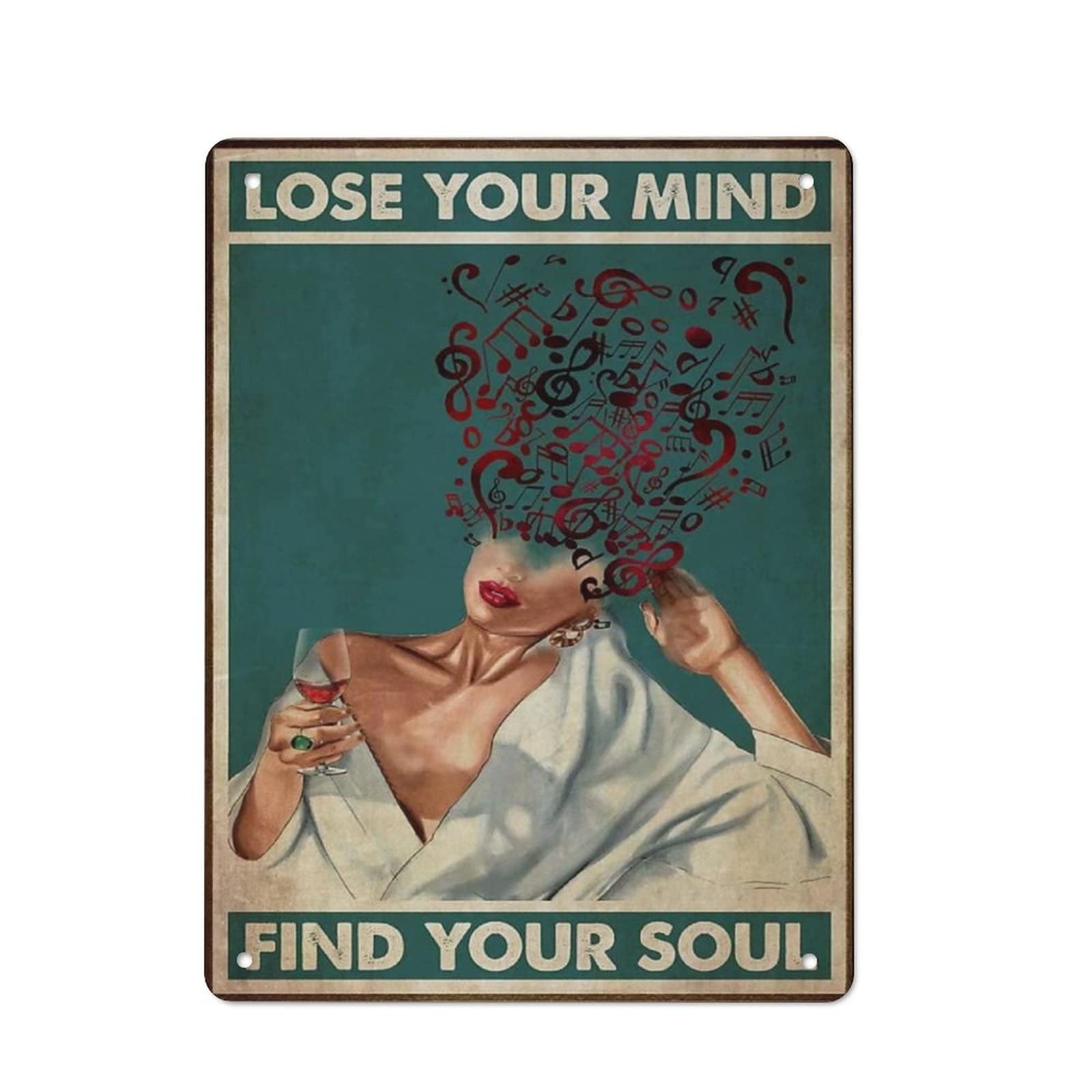 AOOEDM Lose Your Mind Find Your Soul Metal Tin Sign for Home Bar Pub Kitchen Wall Art Deocr Man Cave Vintage Metal Sign Poster Plaque Signs Quotes Sign