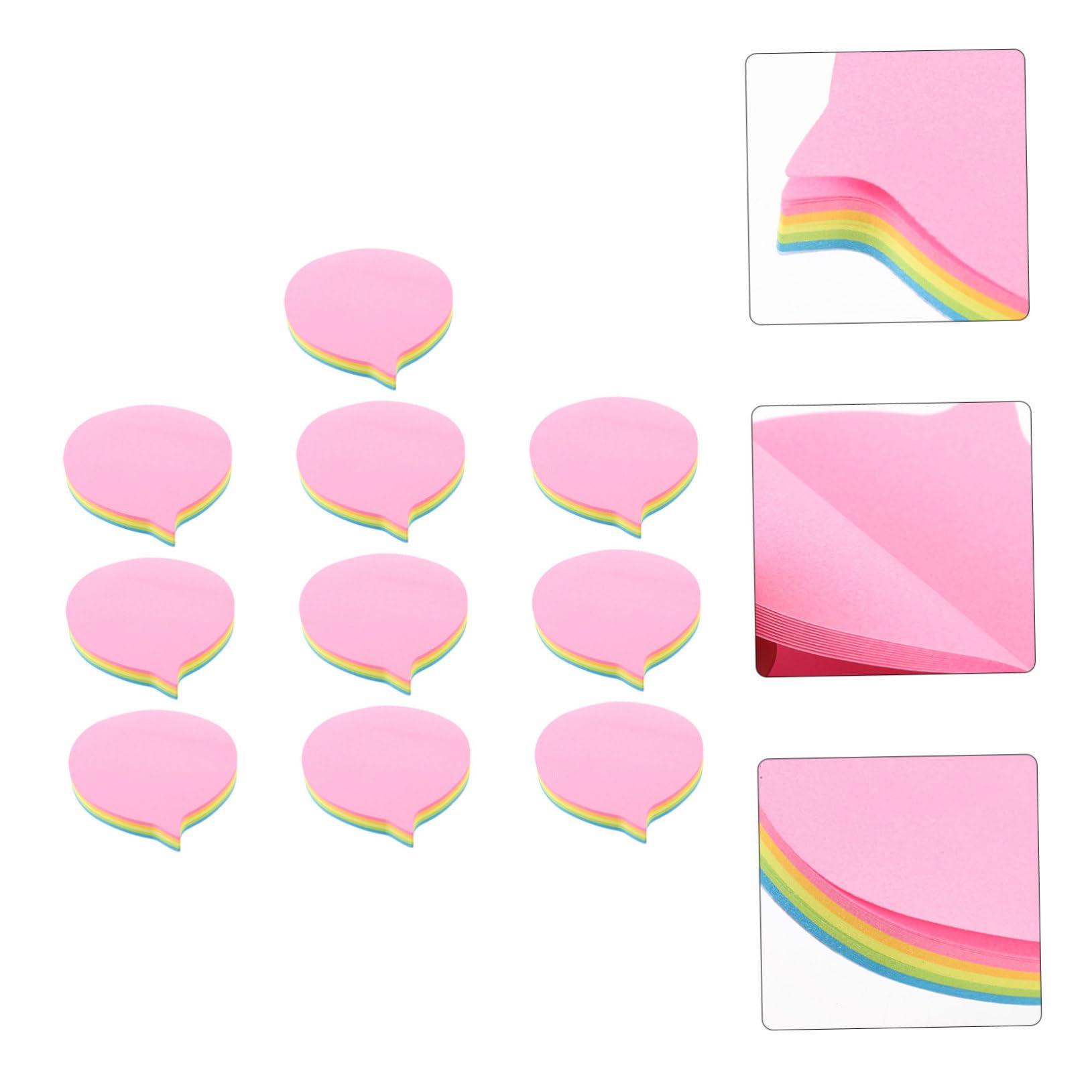 DOITOOL 4 Pièces Notes Adhésives Colorées pour Lot de Blocs de Mémos Réutilisables Autocollants Pratiques pour Scrapbook et Organisation