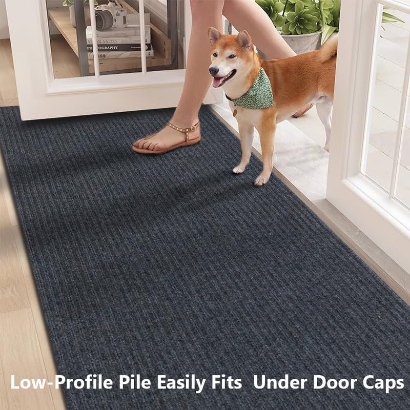 ALTRUISTIC Hallway Runner Rug 1FTX8FT,PVC Backed Non-Slip Area Rugs Runner,Custom Size Outdoor Indoor Carpet Door Mat for Floor Entryway Kitchen Laundry Balcony Garage,Grey