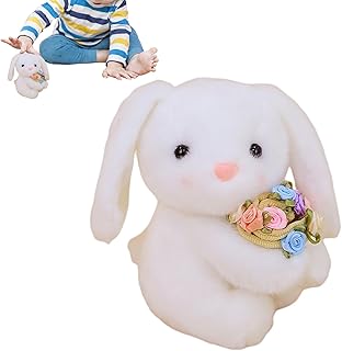 Yuemeuy en Peluche de Lapin,Coussin Lapin Mignon pour la Décoration de la Maison | Coussin de Saint-Valentin en Peluche Décoratif | pour Salon Chambre Bureau Table Chambre d'Petite Amie Épouse Amie