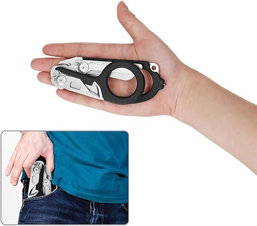 Miniatura 9 de HGEBNM Tijeras de trauma, tijeras de emergencia con cortador de correa y rompecristales, tijeras plegables de acero inoxidable para herramientas de