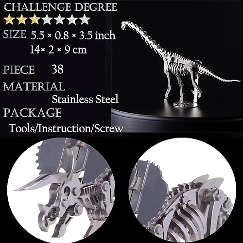 Miniatura 2 de JOMIOD Kit de modelo de rompecabezas de metal 3D, kit de modelo mecánico de metal, rompecabezas 3D para construir para adultos, rompecabezas