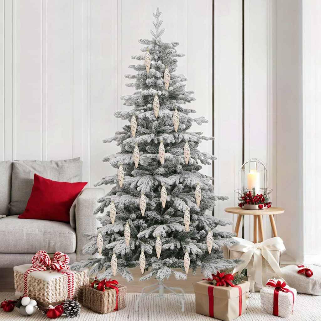 Weihnachtliche Spiralenform Kugeln aus Kunststoff champagnerfarben 40 Stück 3 x 11 cm moderner Weihnachtsbaumschmuck Anhänger Deko für Tannenbaum und Adventsstimmung