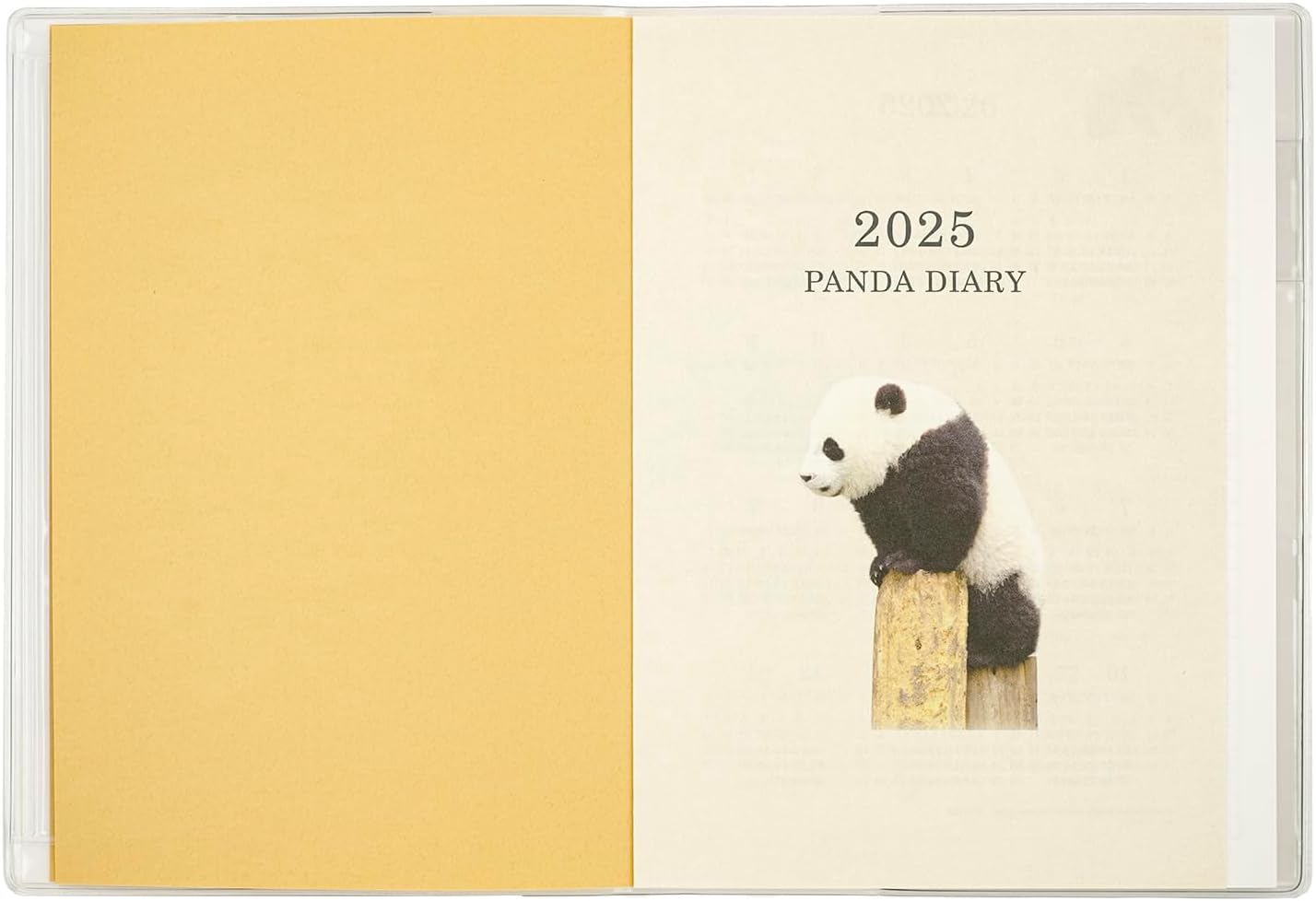 Greeting Life Panda 2025 Notebook, B6, Wicley, Softcover, Yellow, CD-1309-PA (Begins January 2025)