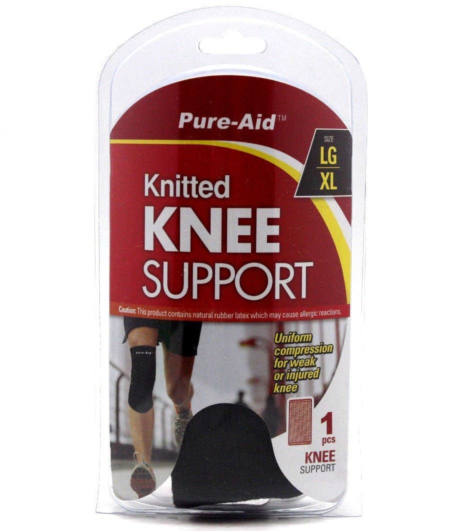 Knitted Knee Support (LG-XL) for Men & Women - Knee Brace Support for Running, Jogging, Sports, Joint Pain Relief, Arthritis & Injury Recovery - Knee Braces for Knee Pain -Large, X-Large