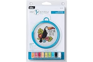 Cross Stitch Kit for Beginners - Bucilla Toucan Do It Counted Cross Stitch Kit