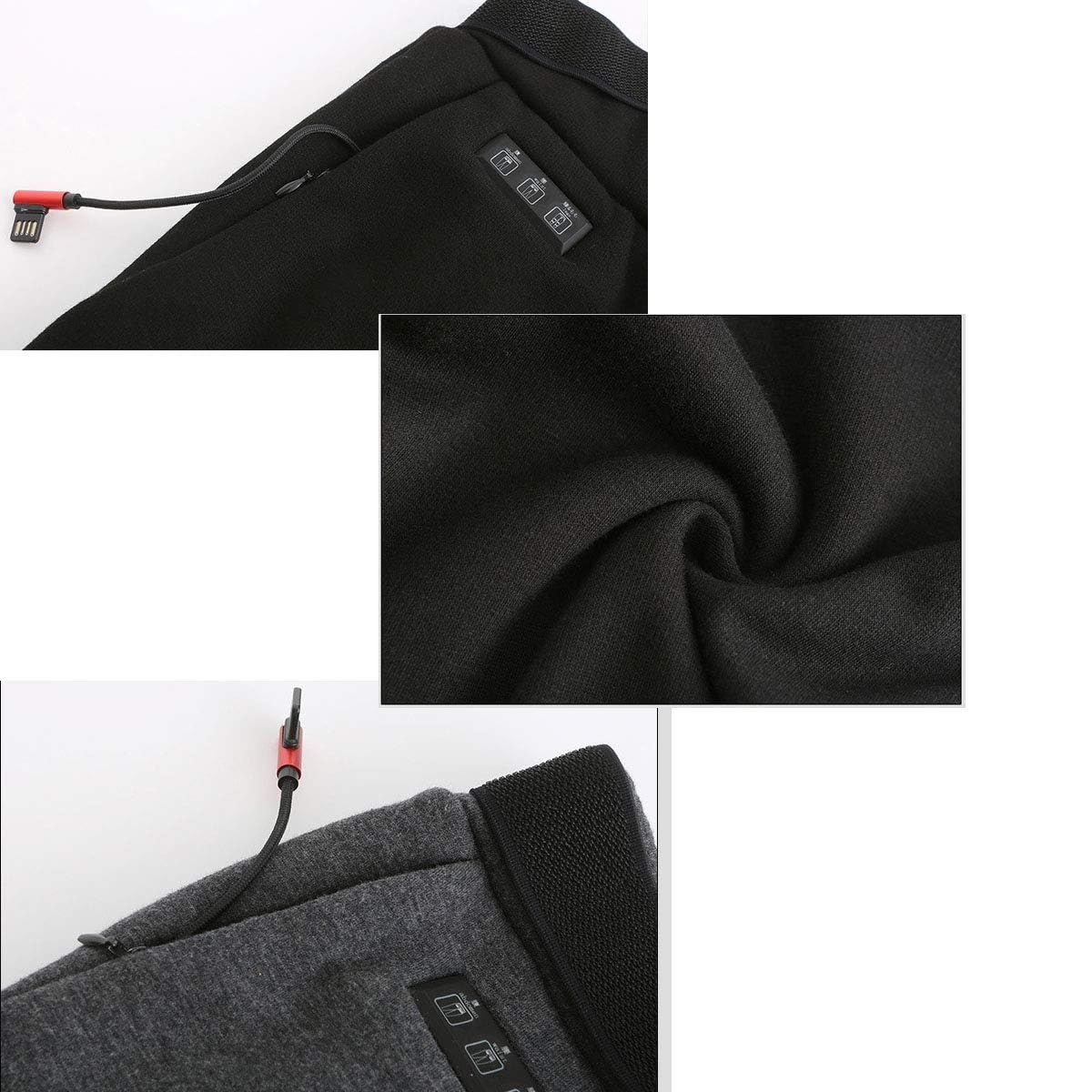 Leggings térmicos Lavables con USB para Hombre y Mujer, Ropa Interior térmica de Invierno, Pantalones para Senderismo y Acampada.