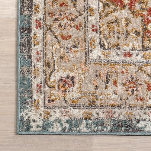 Tapete decorativo nuLOOM Justine Beige 274x269 cm miniatura 4