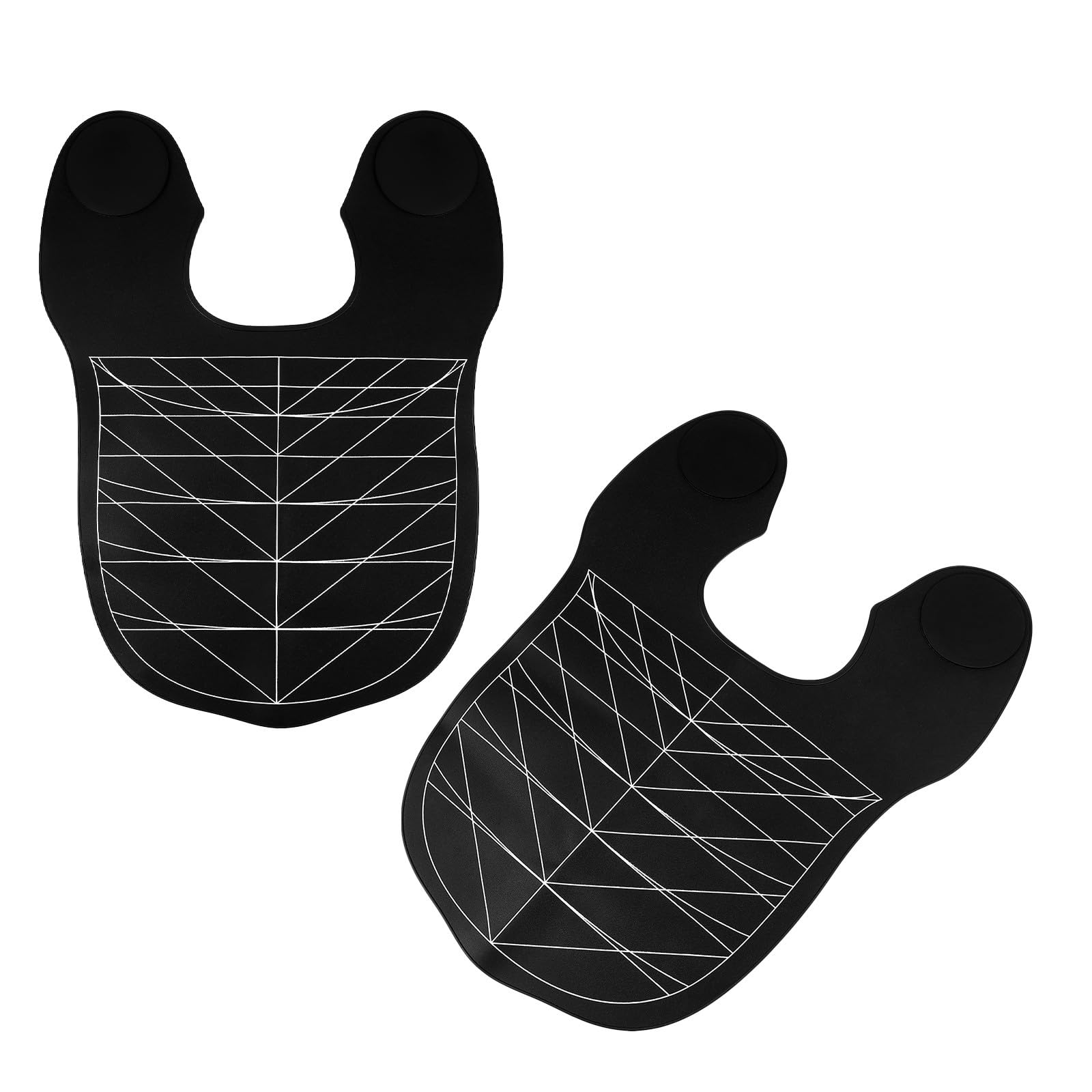 Ipetboom Lot de 2 Capes de Coiffure en Silicone Imperméables pour Coloration et Coupe de Cheveux Protège-Nuque Souple Taille Unique Usage Professionnel et Domicile Facile à Nettoyer