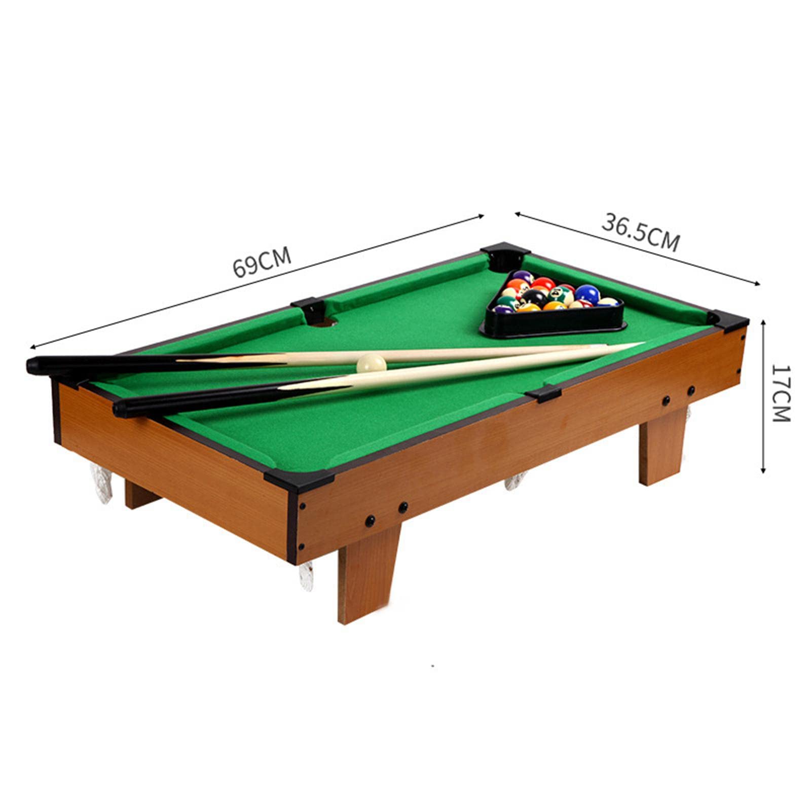 Set da Biliardo Portatile per Interni, Gioco con Gesso, Triangolo in Legno, Biliardo da Tavolo Interattivo per Camera da Letto, Adulti E Bambini