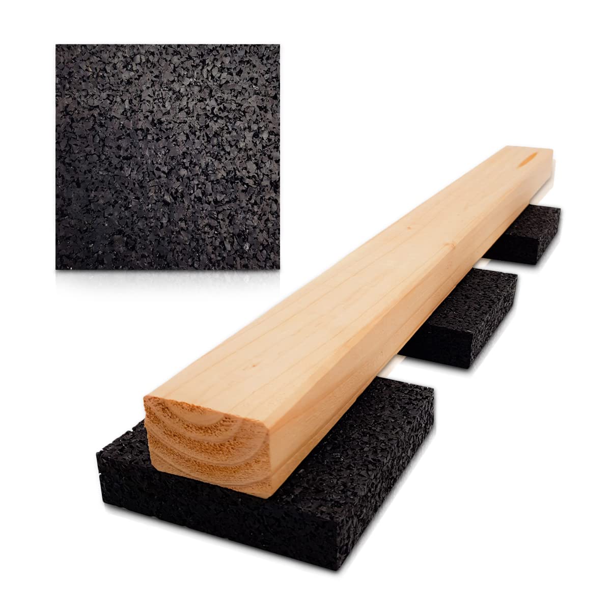Terrassenpads aus Gummigranulat - 90 x 90 x 6 mm, 300 Stück