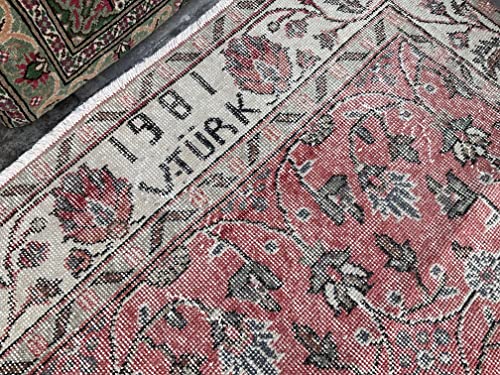 Red Colors Organic Wool Turkish Rug, 6.9X3.8 Feet Turkish Rug, Free Express Shipping, Best Design Turkey Rug, Salon Rug, Area Rug, Entryway Decor Rug #TOP4
