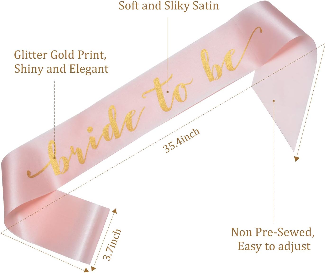 Coucoland Women’s Bride to Be Crown Tiara and Bride to Be Sash Crystal Rhinestone Tiara Headband for Wedding Bridal Shower - Image 6