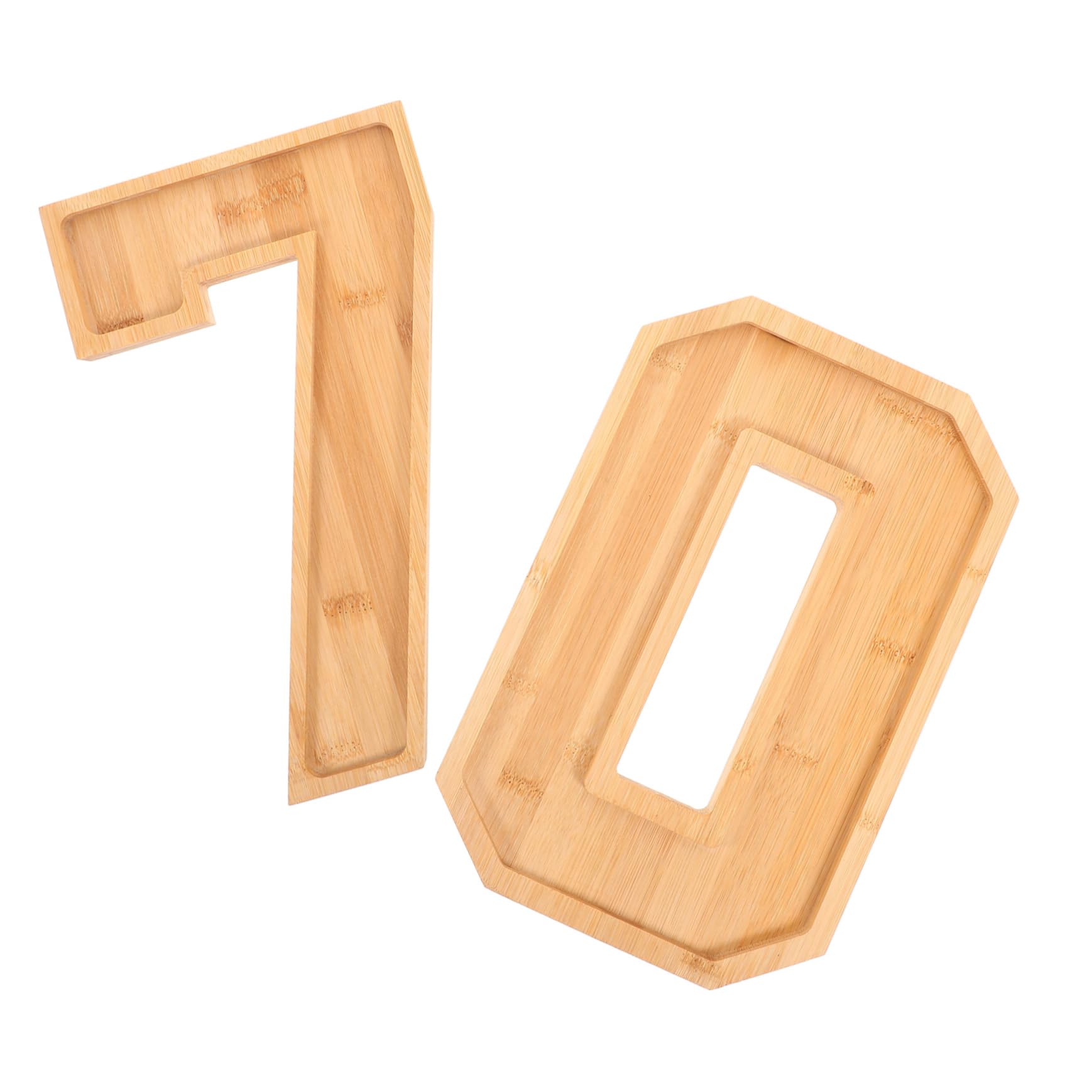 Paletas de Madera Número Bandeja para Charcutería Números Bandeja de Madera para Servir Frutas Plato Forma de Almacenamiento para Bocadillos