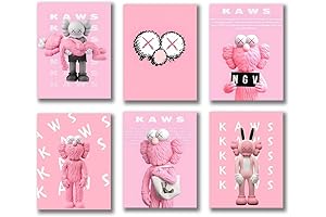 Print A To Z® Pink Kaws Poster, Hypebeast Room Decor