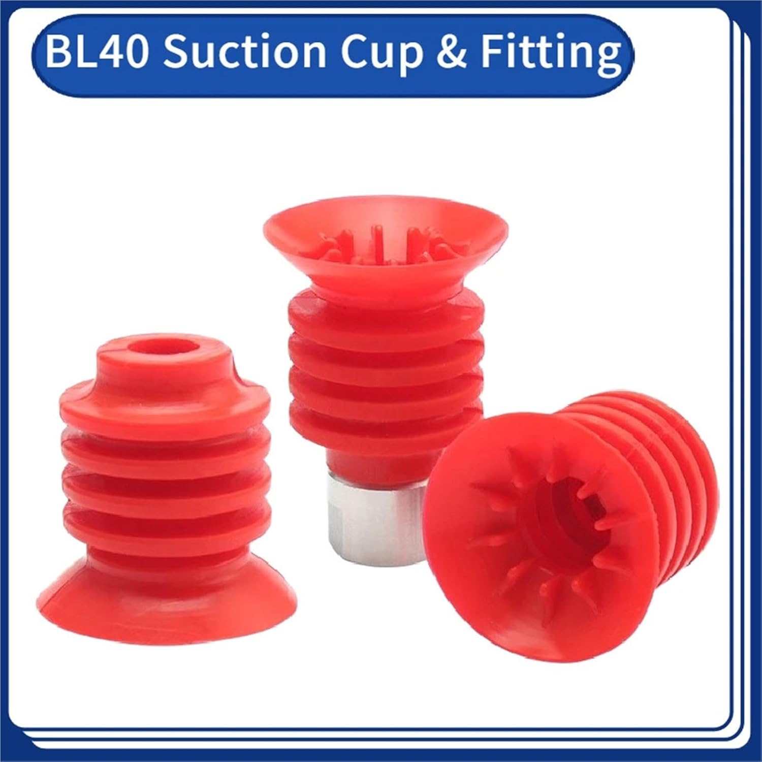 1PCS Manipulator 4.5 Layers Suction Cups BL40 Vacuum Chuck Sucker Fitting Bracket Pneumatic Silicone Packing Bag Pad(BL40 Fitting)
