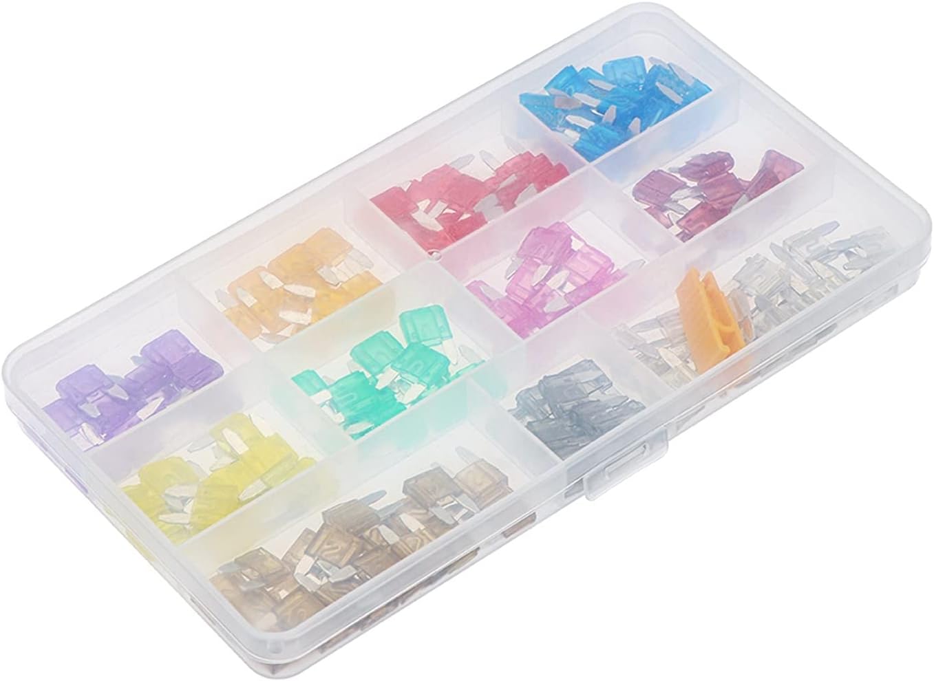Profile Mini Small Size Blade Car Fuse Assortment Fuse Set for Auto Car Truck 2/3/5/7.5/10/15/20/25/30/35/40A Fuse(180pcs)