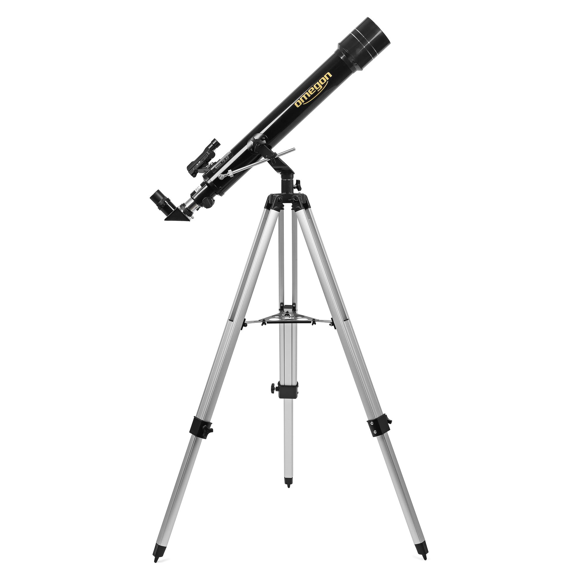 Télescope Omegon AC 70/700 AZ-2 | Réfracteur achromatique | léger et Polyvalent | télescope idéal pour débutants | pour l'observation de la Lune et de la Nature | trépied en Aluminium