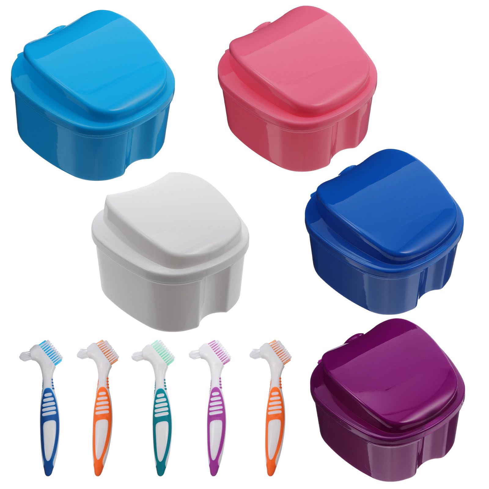iplusmile Set 10 Pezzi Contenitori per Protesi Dentarie in PP e Protezione da Danni, Custodia Pratica per Conservazione e Viaggio Dentiere