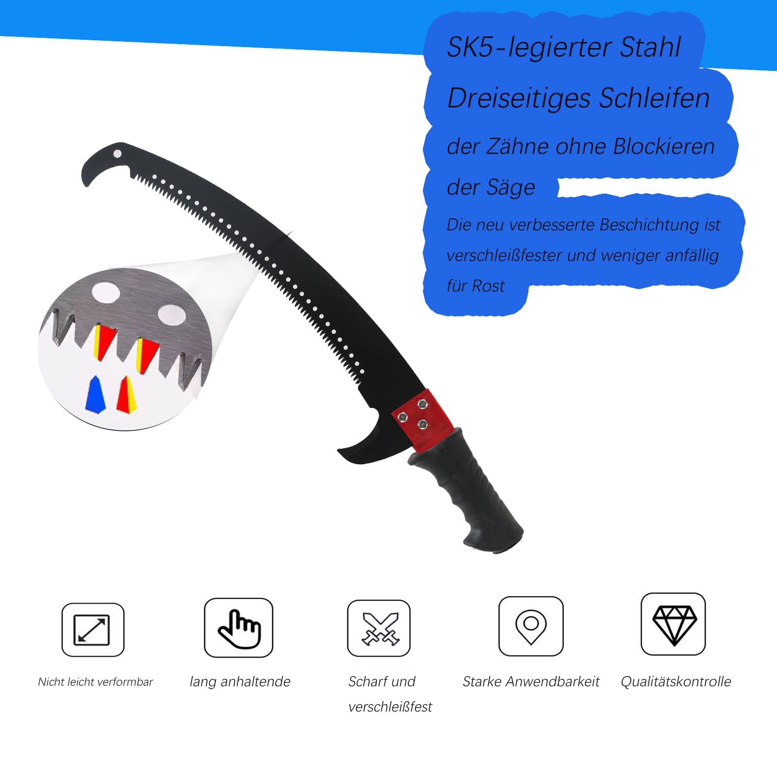 Teleskop-Astsäge 1-8 Meter - Gartenwerkzeug Set Mit Sägeblättern & Astschere