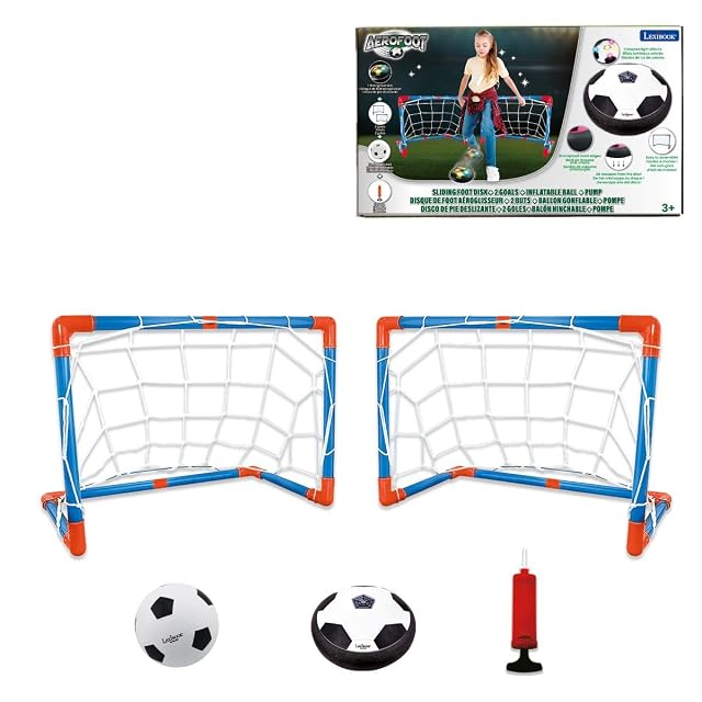 LEXIBOOK, Aerofoot Set Disco Flotante de Fútbol, JG981LXB