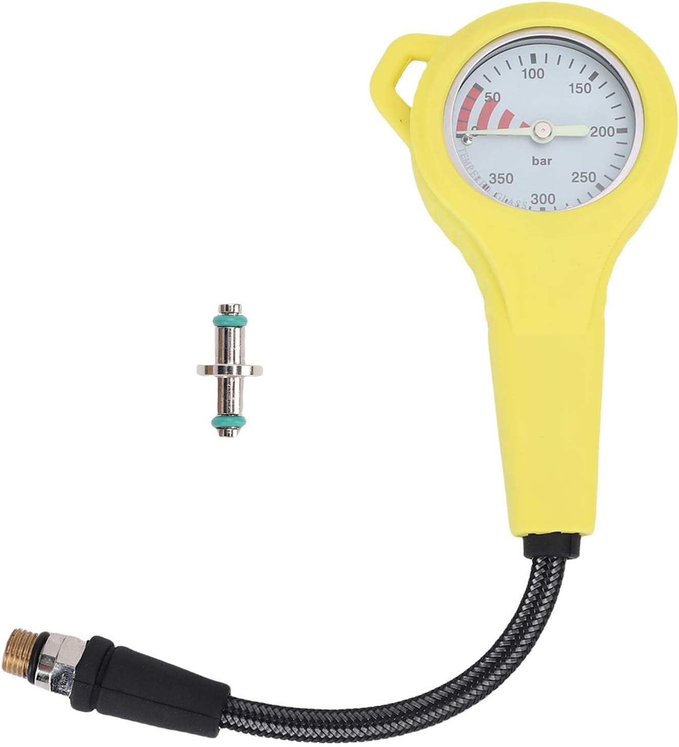 Alomejor Precise Submersible Pressure Diving Meter Diving with Light Dial, for Steel/Copper/Composite Material Underwater Equipment, 1 X for Divers (80CM)