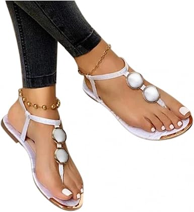 Amazon.com: Rvidbe Sandalias de playa para mujer, cómodas sandalias de  playa informales de verano 2022, sandalias planas para mujer, Blanco, 5.5 :  Ropa, Zapatos y Joyería