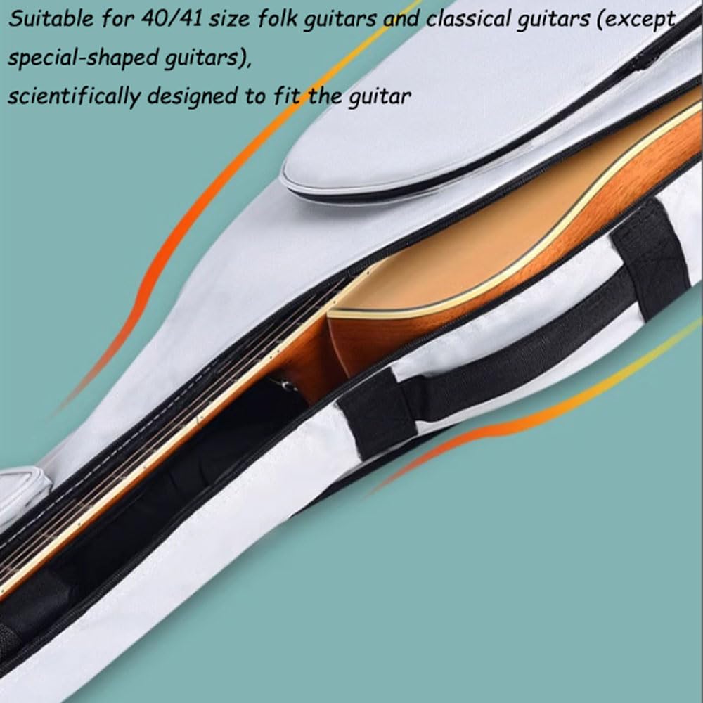 Torba na gitarę 40/41",pokrowce na gitarę do podróży,wyściółka 12mm,ochronna wodoodporna tkanina Oxford i regulowany pasek na ramię, plecak gitarowy,futerał do przenoszenia gitar o wysokości 101-106cm
