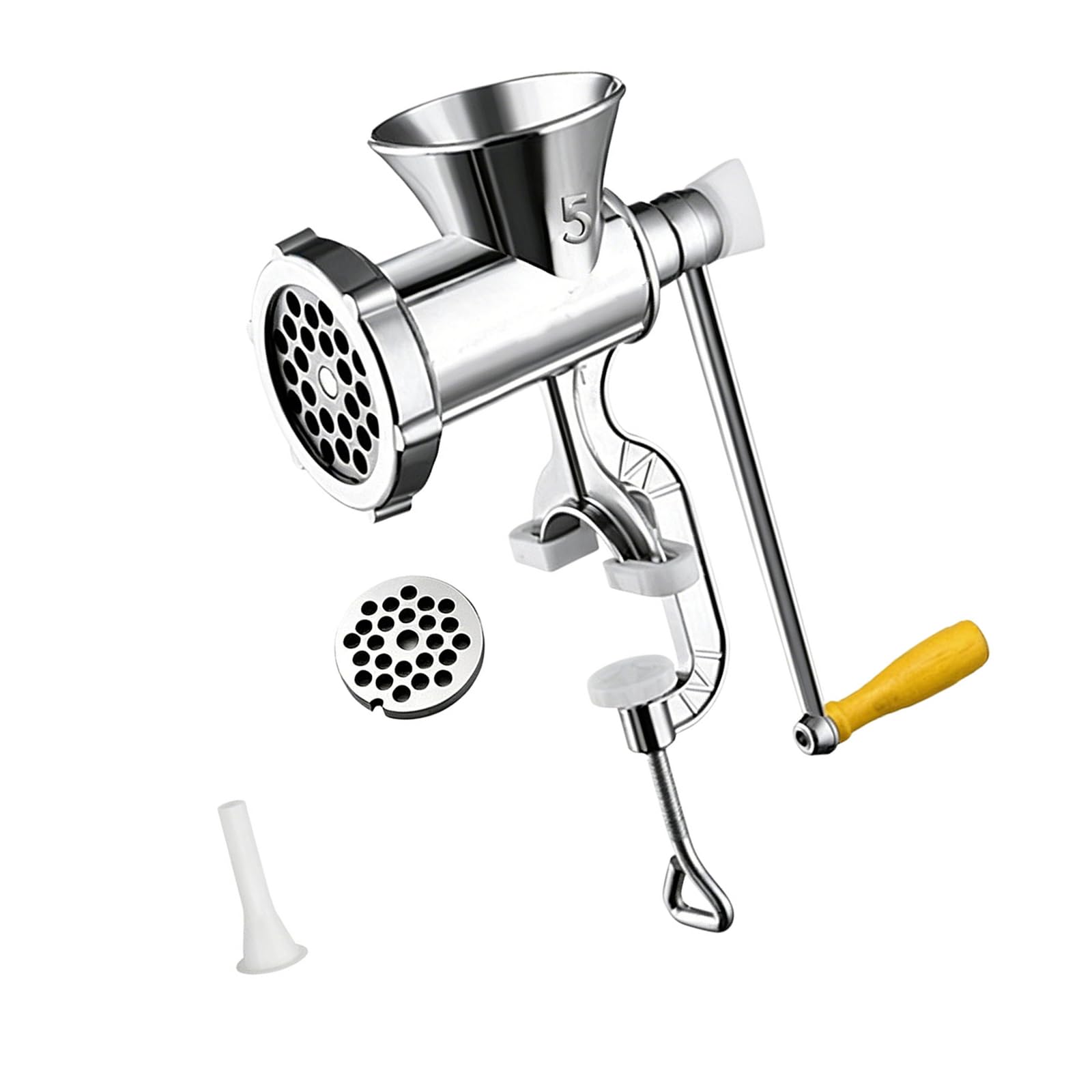 JSGHGDF Manual Meat Grinder with 3 Sausage Filling Tubes for Beef Pork Chicken Fish and Low Vegetables Like Mushrooms Peppers Trilateral Manual Food Grinder